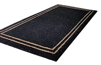 Black Border Coir Door Mat – 18 Inch x 30 Inch, Durable and Stylish Natural Coir Entryway Mat