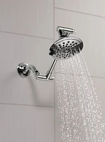 Peerless 3-Setting Shower Head with Adjustable Arm in Chrome, Touch-Clean® spray