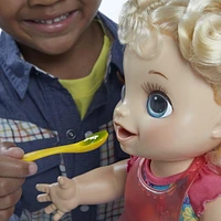 Baby Alive Happy Hungry Baby Blond Curly Hair-Bilingual