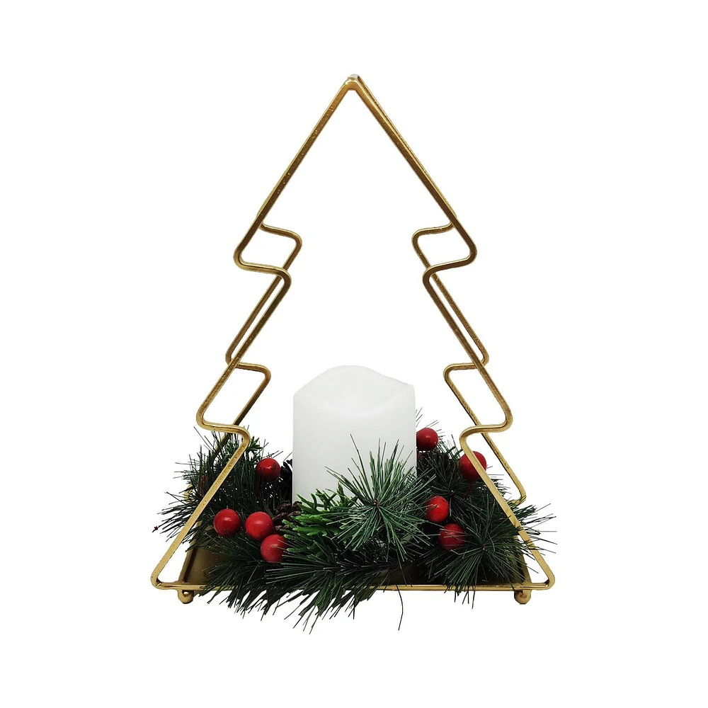 Holiday Time Christmas Fireless Candle Decor