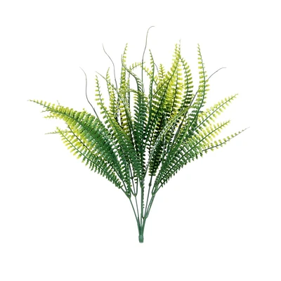 plastic fern bush, 14" plastic fern bush