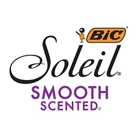 Rasoir jetable pour femmes BIC Soleil Smooth Scented, 3 lames avec une bande hydratante pour un rasage délicat, assortiment, ensemble de 4 pièces de rasoirs. Paquet de 4