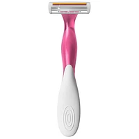 Rasoir jetable pour femmes BIC Soleil Smooth Scented, 3 lames avec une bande hydratante pour un rasage délicat, assortiment, ensemble de 4 pièces de rasoirs. Paquet de 4