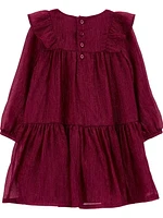 Carter's Child of Mine Toddler Girls' Burgundy Dress Sizes 2T-5T, 2T-5T