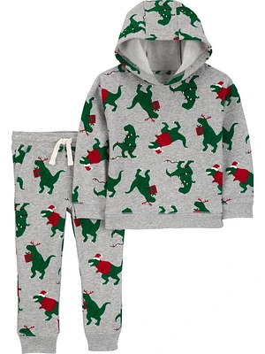 Carter's Child of Mine Toddler Boys' Christmas Dinosaur 2 Piece Set Sizes 2T-5T, 2T-5T