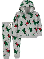 Carter's Child of Mine Toddler Boys' Christmas Dinosaur 2 Piece Set Sizes 2T-5T, 2T-5T