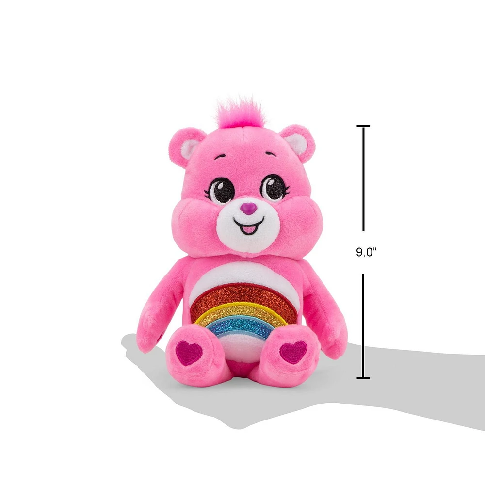 Care Bears 22,9 cm en peluche scintillante – Cheer Bear