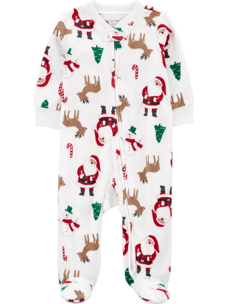 Carter's Child of Mine Baby Neutral Santa Sleep n' Play Sizes Preemie-6/9M, Preemie - 6/9 Months
