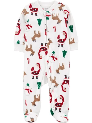 Carter's Child of Mine Baby Neutral Santa Sleep n' Play Sizes Preemie-6/9M, Preemie - 6/9 Months