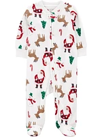 Carter's Child of Mine Baby Neutral Santa Sleep n' Play Sizes Preemie-6/9M, Preemie - 6/9 Months