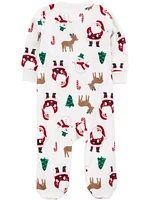 Carter's Child of Mine Baby Neutral Santa Sleep n' Play Sizes Preemie-6/9M, Preemie - 6/9 Months
