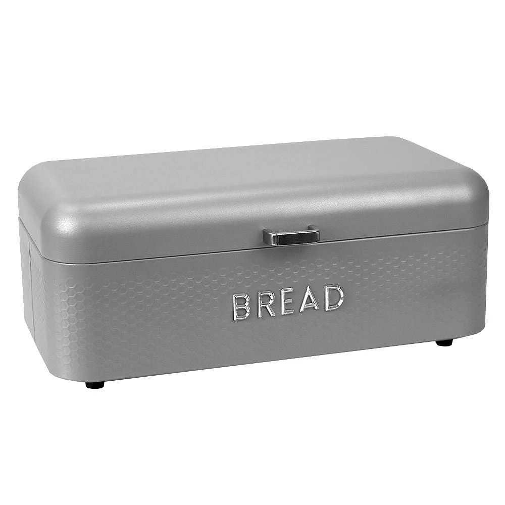 Soho Metal Bread Box, Grey