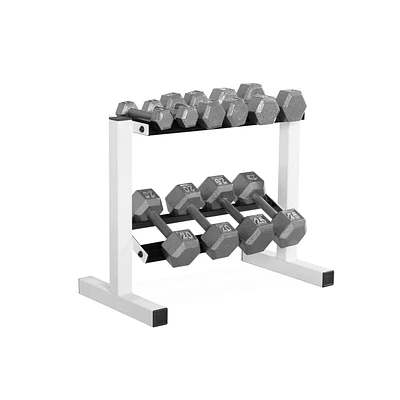 CAP Barbell 24" Two-Tier Dumbbell Rack, White