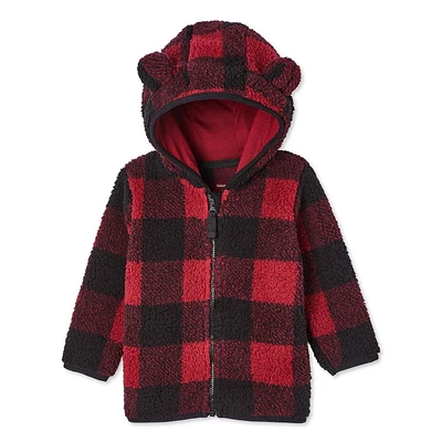 George Baby Boys' Pile Fleece Hoodie, Sizes 0-24 months