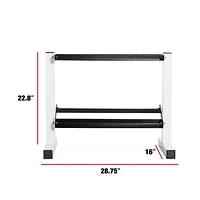 CAP Barbell 24" Two-Tier Dumbbell Rack, White