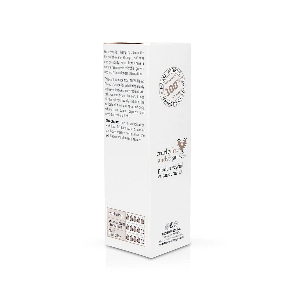 North American Hemp Co. All Natural 3pc Face Care Bundle- Face Wash, Lotion & Exfoliating Cloth