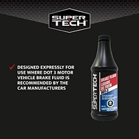 SUPERTECH - Brake Fluid DOT 3, 450 mL