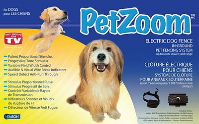 PetZoom Clôture Électrique Pour Chiens Système de Clôture Pour Animaux Souterraine