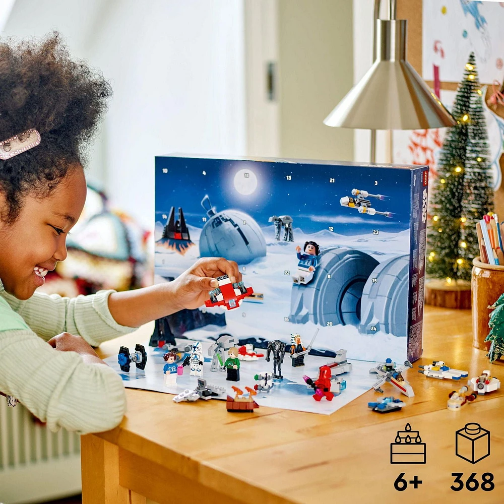 LEGO Star Wars 2024 Advent Calendar for Kids, Building Set with 6 Star Wars Figures and 18 Mini Toys, 75395