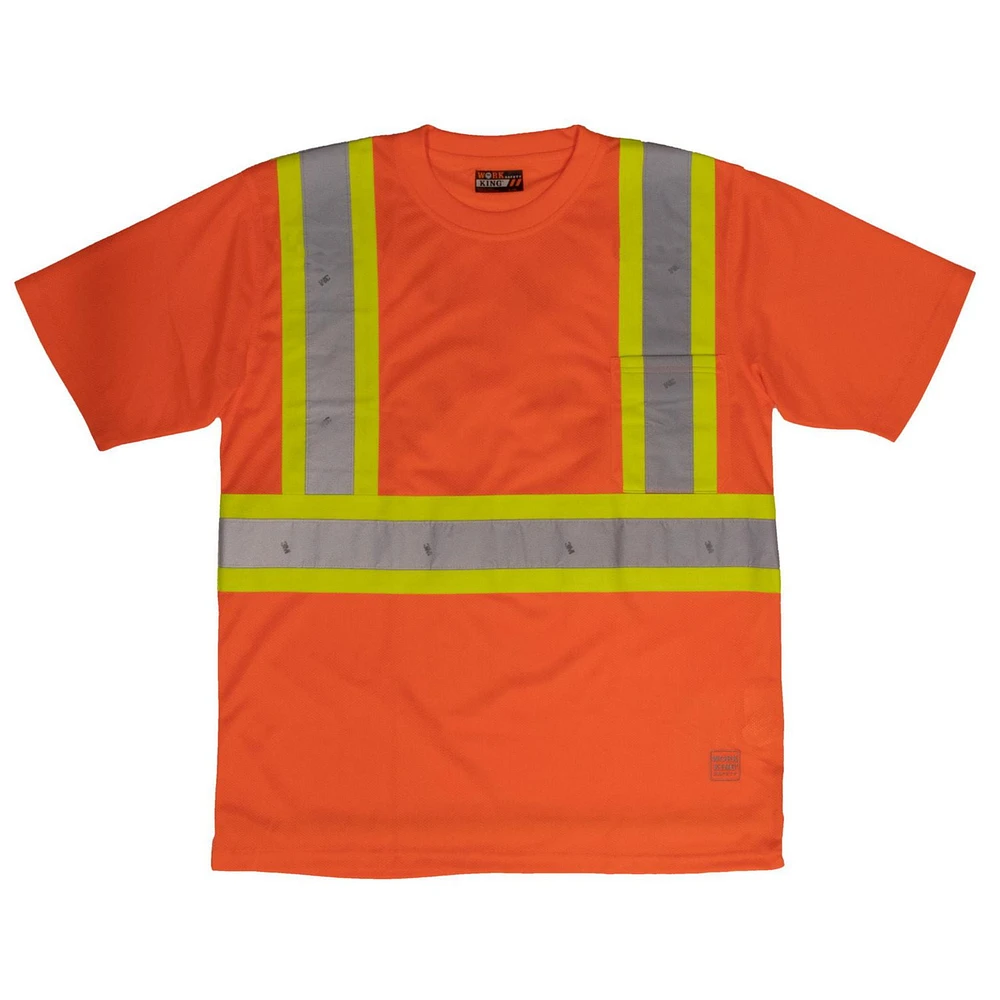 TOUGH DUCK Men's Short Sleeve Safety T-Shirt with Pocket