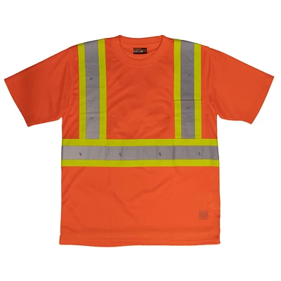 TOUGH DUCK Men's Short Sleeve Safety T-Shirt with Pocket