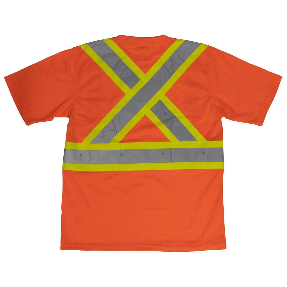 TOUGH DUCK Men's Short Sleeve Safety T-Shirt with Pocket