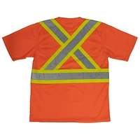 TOUGH DUCK Men's Short Sleeve Safety T-Shirt with Pocket