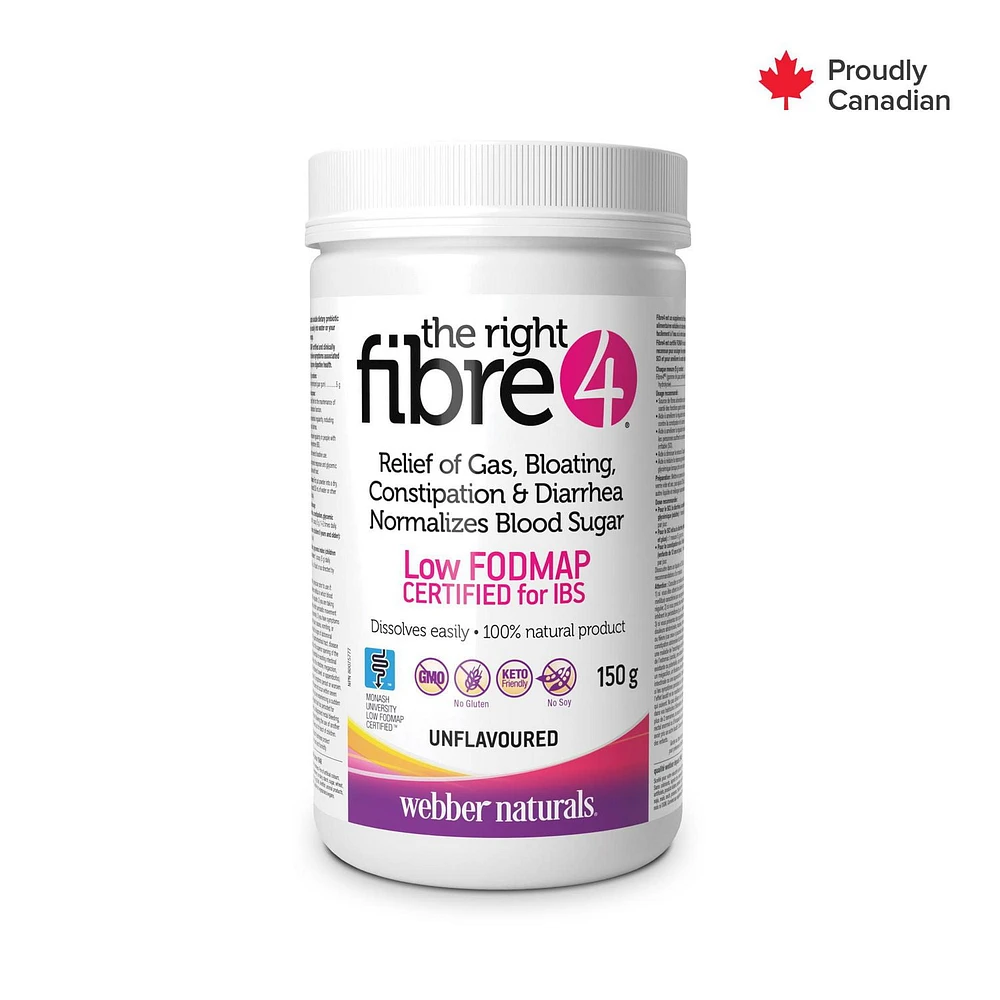 Webber Naturals® The Right Fibre4®, Unflavoured 150 g, 150 g Powder