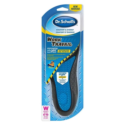 Semelles Confort et énergie Dr. Scholl’s avec Massaging Gel de point pour le travail, pour hommes