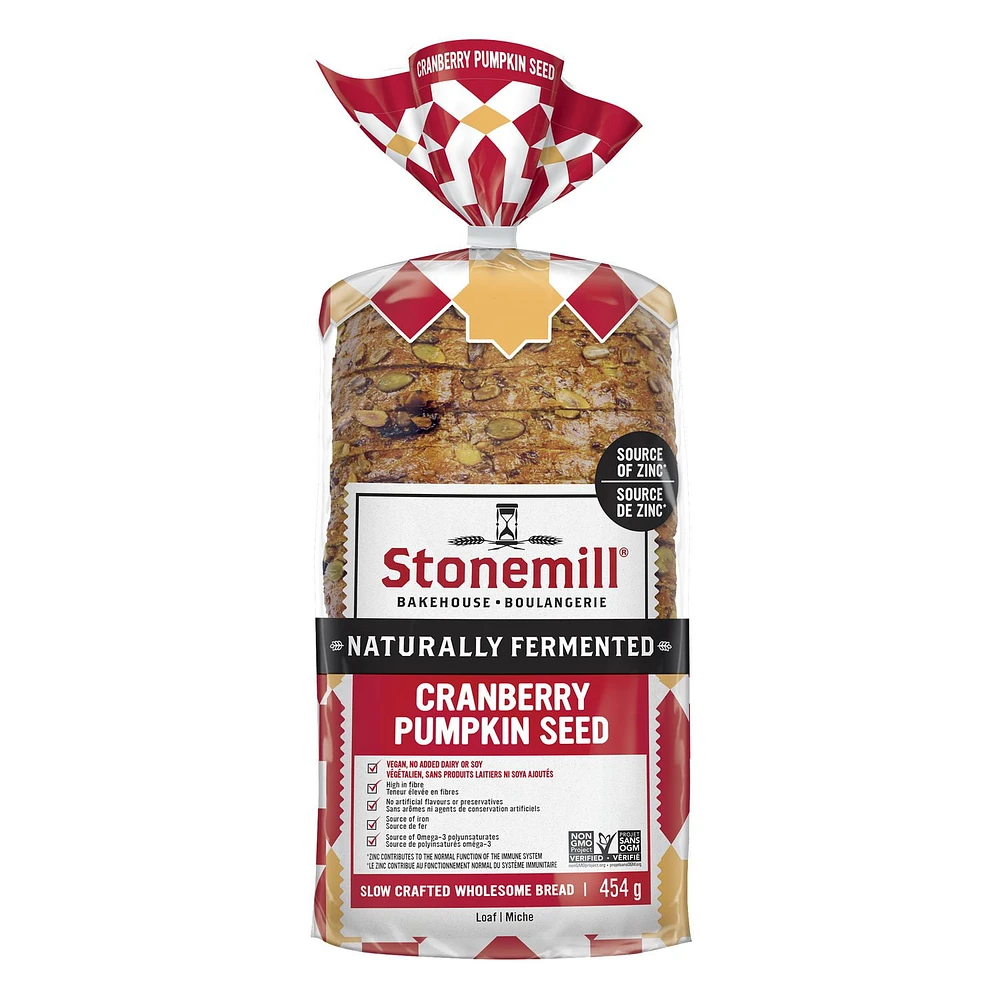 Stonemill® Honest Wellness Cranberry Pumpkin Seed Sliced Bread, 454 g