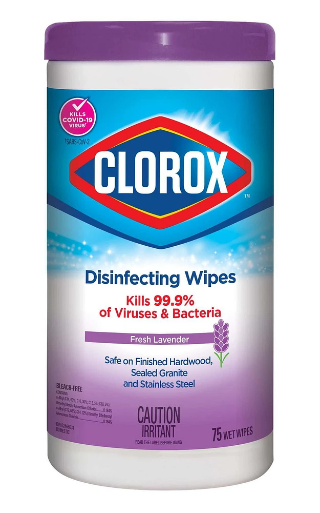 Clorox® Disinfecting Wipes, Lavender, 75 Count, 75 Count