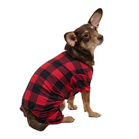 Vibrant Life Pyjama de vacances à carreaux pour animaux de compagnie – Pyjama pour chien et chat – Rouge