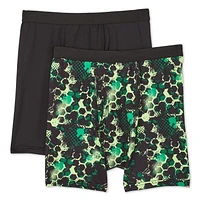 Athletic Works Boys' Performance Boxer Briefs 2-Pack, Sizes S-XL