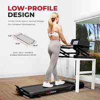 Sunny Health & Fitness Treadpad Pacer Dual Mode Walking/Running Treadmill with 6-Level Auto Incline, Remote Control & Exclusive SunnyFit App Enhanced Bluetooth Connectivity