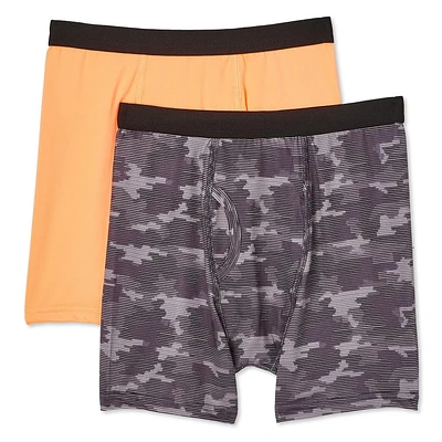 Athletic Works Boys' Performance Boxer Briefs 2-Pack, Sizes S-XL