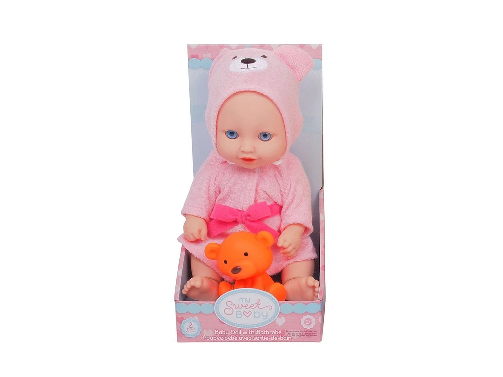 My Sweet Baby Vinyl Baby Doll with Bathrobe (bear)