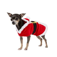Vibrant Life Red Santa Suit Hoodie with belt and buckle - Dog and Cat Hoodies