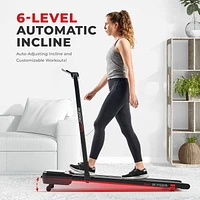 Sunny Health & Fitness Treadpad Pacer Dual Mode Walking/Running Treadmill with 6-Level Auto Incline, Remote Control & Exclusive SunnyFit App Enhanced Bluetooth Connectivity