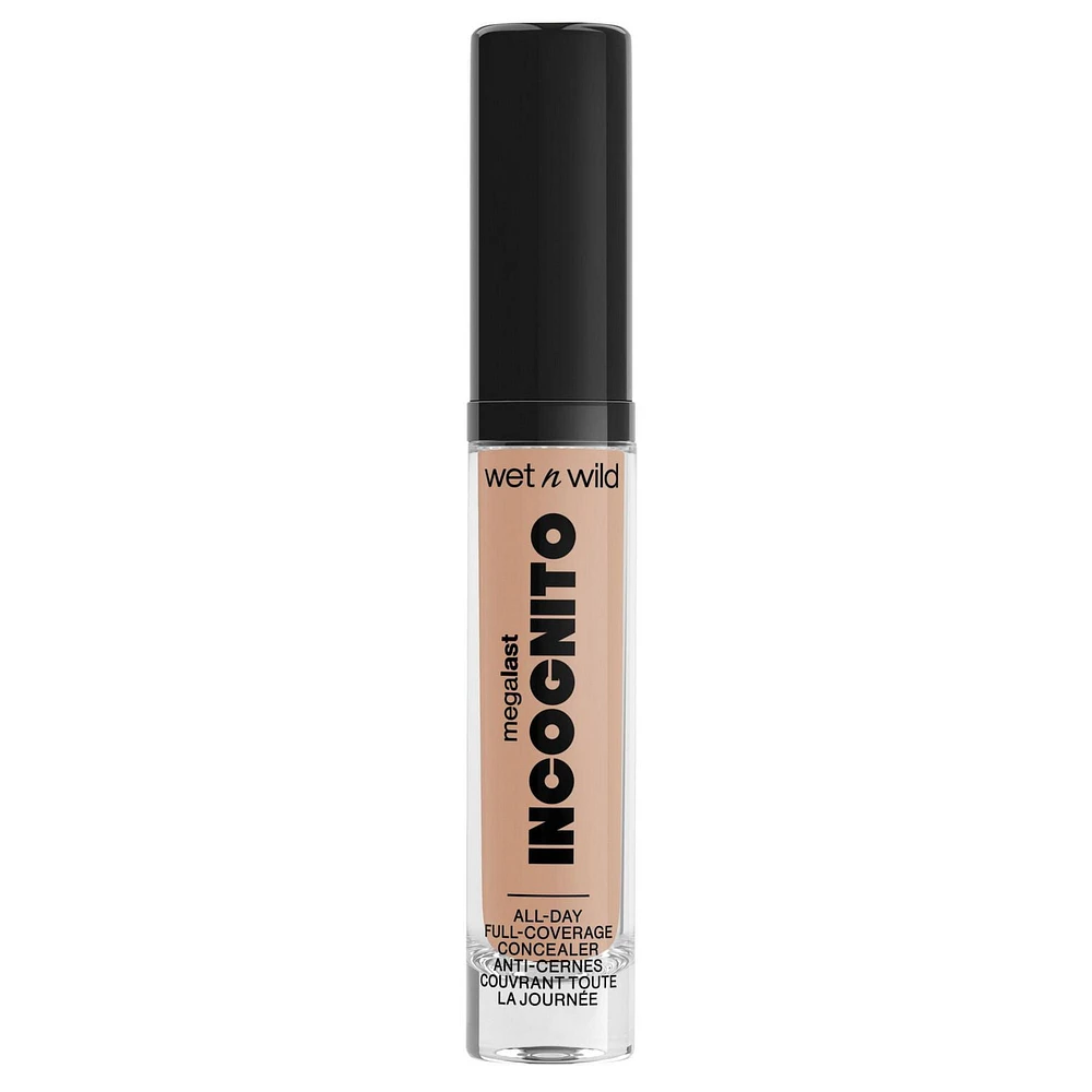 MEGALAST INCOGNITO FULL COVERAGE CONCEALER - LIGHT, All-day wear Concealer