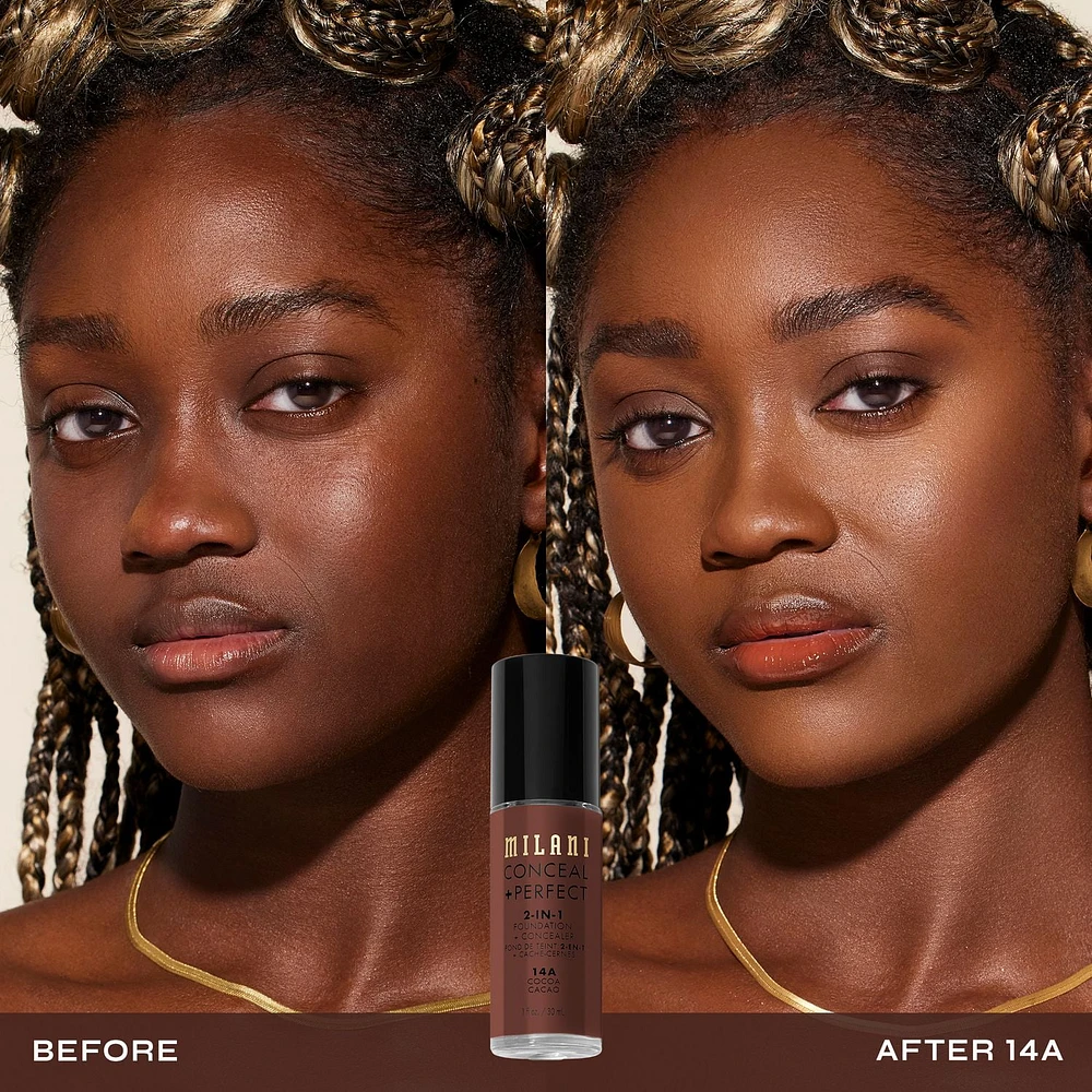Milani Conceal+Perfect 2-in-1 Fond de teint et correcteur Milani Conceal+Parfait 2-en-1