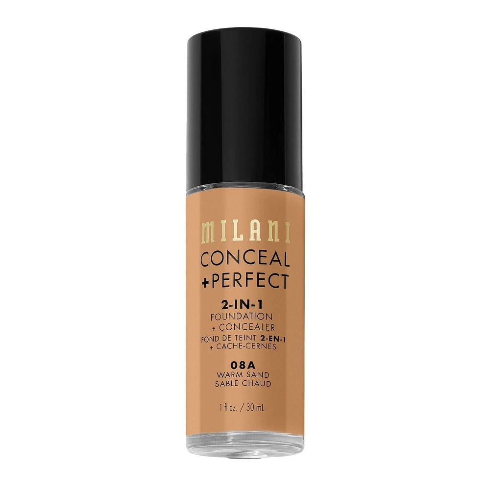 Milani Conceal+Perfect 2-in-1 Foundation and Concealer, Milani Conceal+Perfect 2-in-1