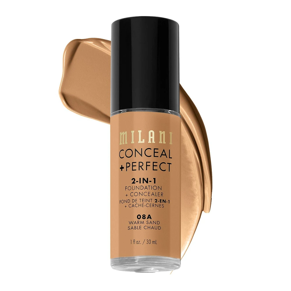 Milani Conceal+Perfect 2-in-1 Foundation and Concealer, Milani Conceal+Perfect 2-in-1