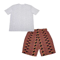 Men's Stranger Things 2 Piece Flaming Logo Sleepwear Set