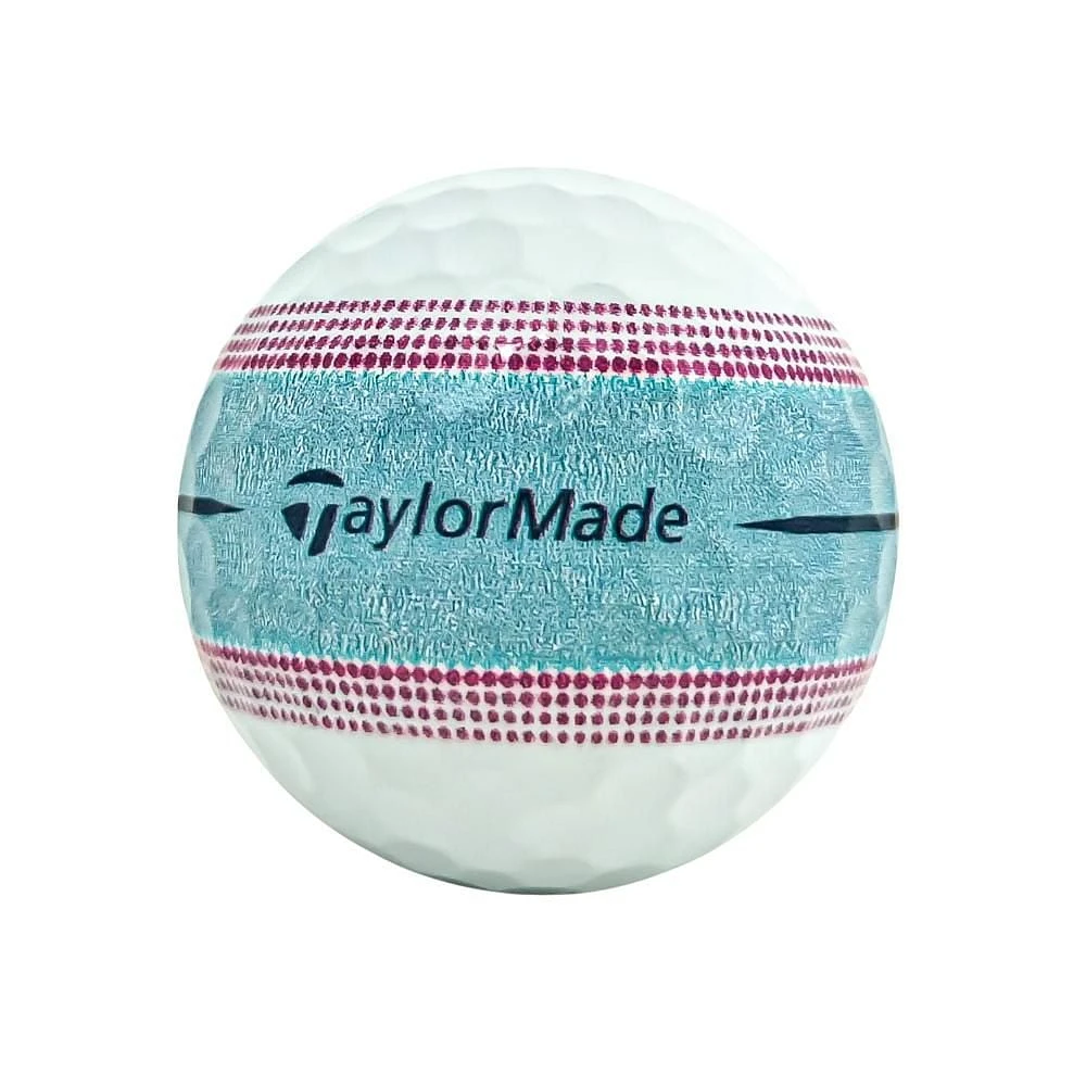 Mulligan - 12 Taylormade Tour Response Stripe 5A Mint Recycled Used Golf Balls, Pink