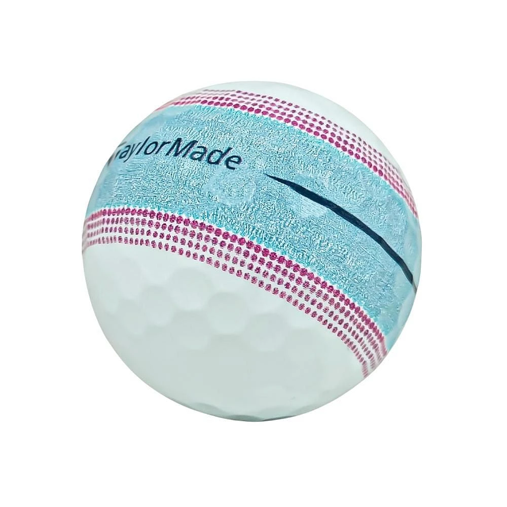 Mulligan - 12 Taylormade Tour Response Stripe 5A Mint Recycled Used Golf Balls, Pink