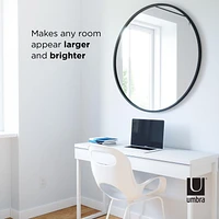 Umbra Hub Decorative  Round Wall Mirror,Black