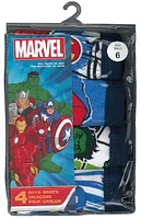 Paquet de 4 caleçons Marvel Avengers pour garçons Tailles 4-8