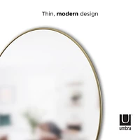 Umbra Hubba Round Metal Wall Mirror,Brass