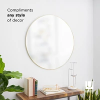 Umbra Hubba Round Metal Wall Mirror,Brass