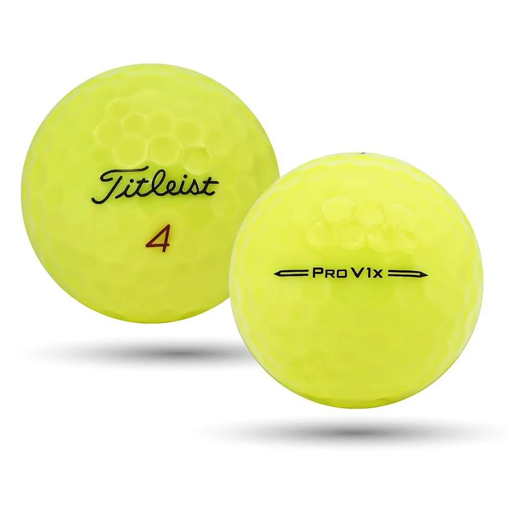 Mulligan - 36 Titleist Pro V1x 2023-2024 5A Mint Recycled Used Golf Balls, Yellow